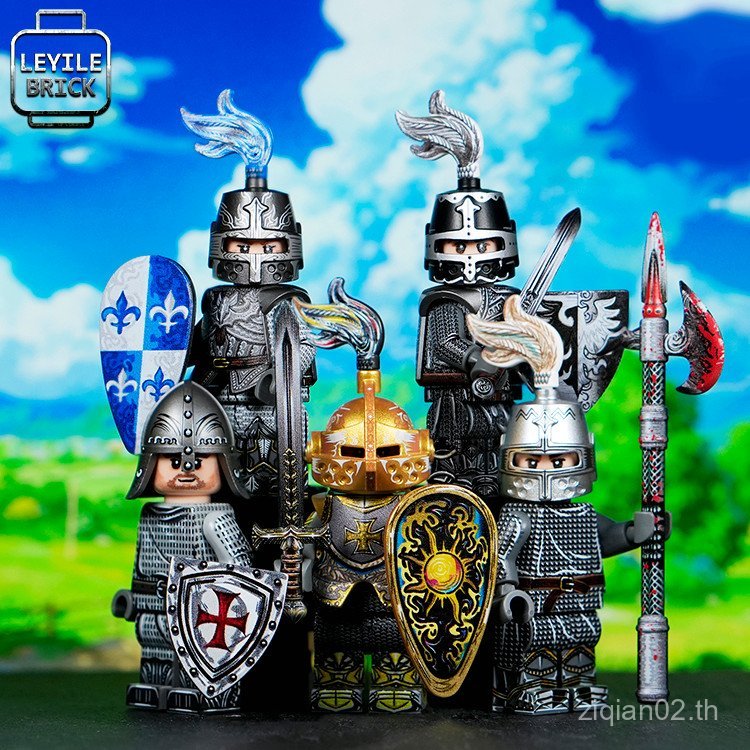 [Knight MOC] Le Yile Third Party Minifigure Medieval Castle Armor Weapon Shield