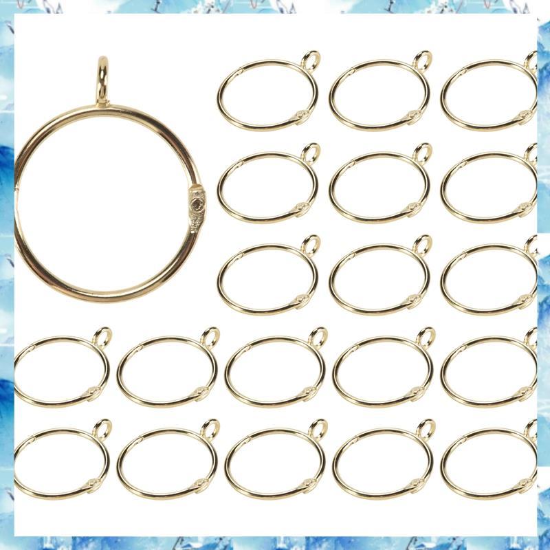 Gold Curtain Rings ขนาด 1.5 นิ้ว สามารถเปิดได้ ทนต่อการเกิดสนิม มีตาไก่สำหรับฮุคพิน