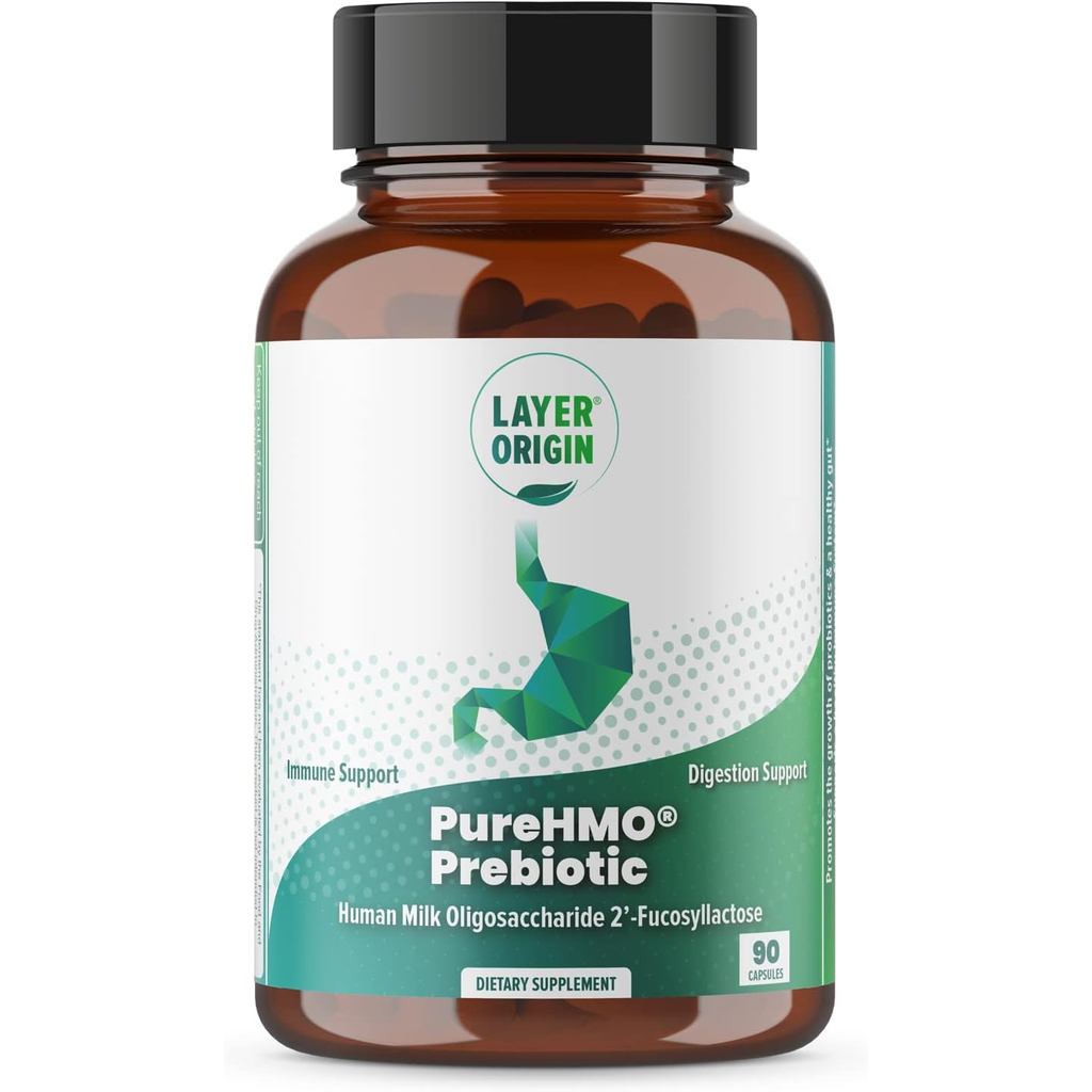 Layer Origin PureHMO Human Milk Oligosaccharide (HMO 2-FL) Prebiotic Fiber - Feed 180 Billion Probio