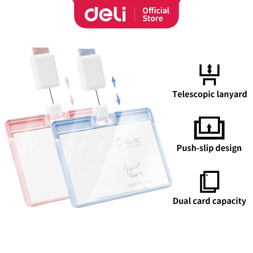 ที่เก็บเดลี่ OuYang Nana Series Name Badge Telescopic Lanyard Push-slip Design [Per Pcs] 64802