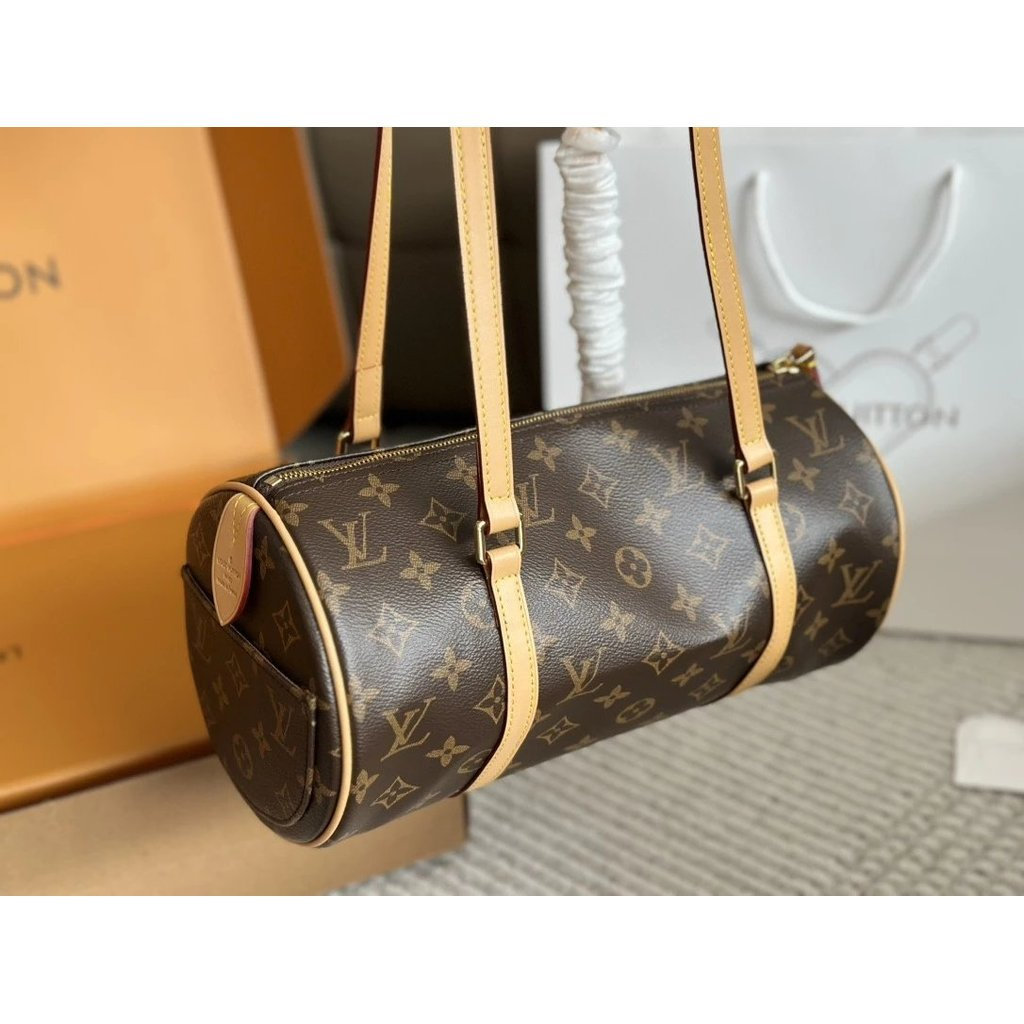 Lv สไตล์ใหม่ยุคกลาง Papillon กระเป๋าสะพายข้างแบบเป้ RIRS