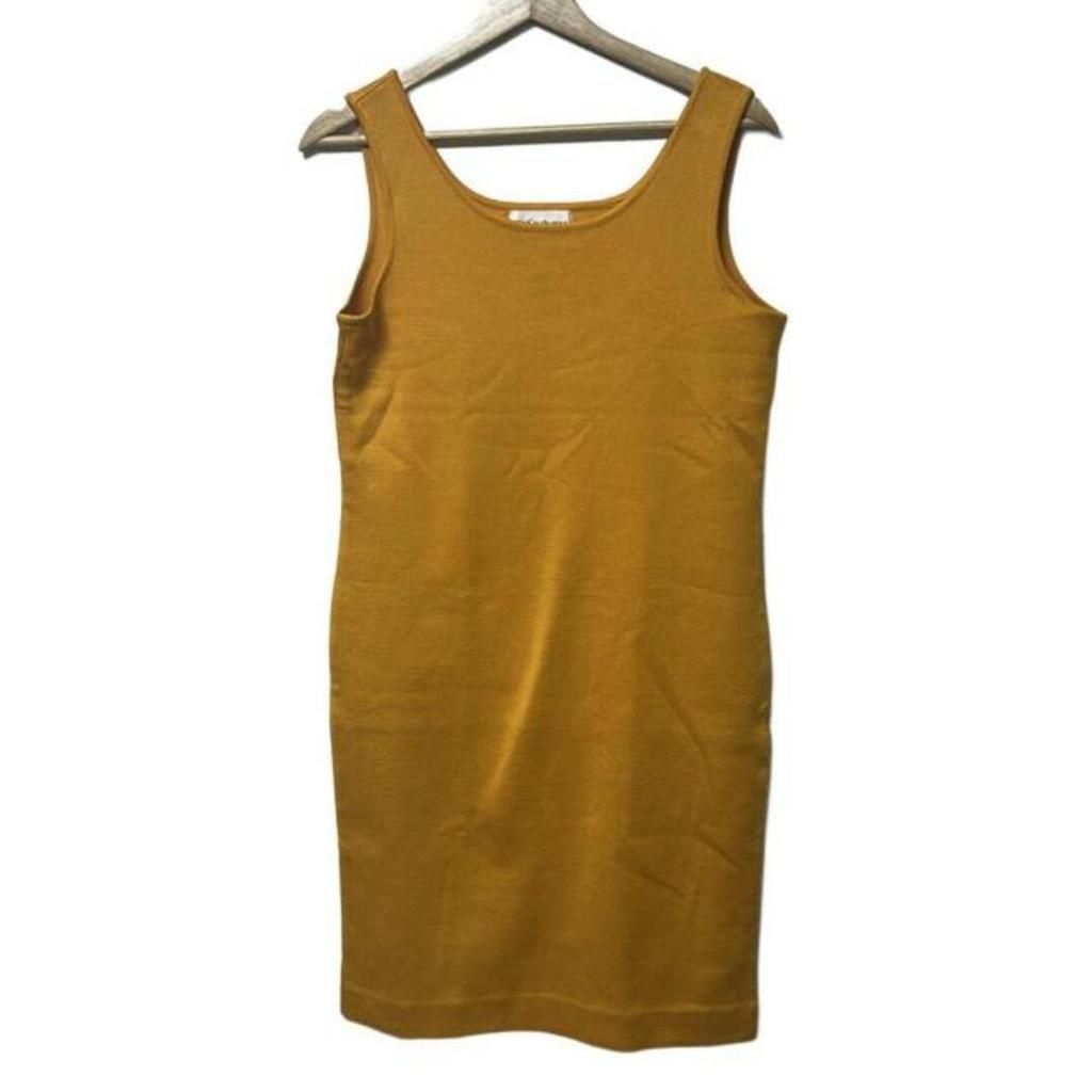 Yves Saint Laurent YSL Laula SAINTLAURENT Dress Knit Sleeveless yellow Knee-length Women Direct from