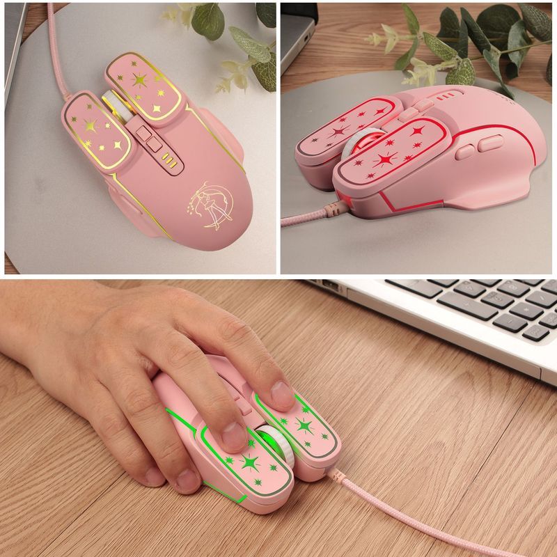 เมาส์เซเลอร์มูน 7200DP1 เมาส์เกมแบบมีสาย อินเทอร์เฟซ USB คอมพิวเตอร์ เมาส์สากล