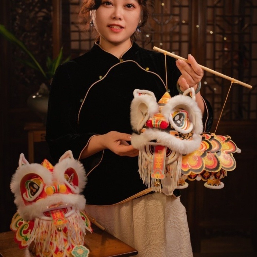 โคมไฟเต้นรําสิงโตสงคราม,2026ปีใหม่โคมไฟปีใหม่โบราณ,ของเล่นเด็กทําเองแพคเกจวัสดุกันน้ํามือถือแฮนด์เมดโคมไฟวันเกิดฉลอง - รูปที่ 5