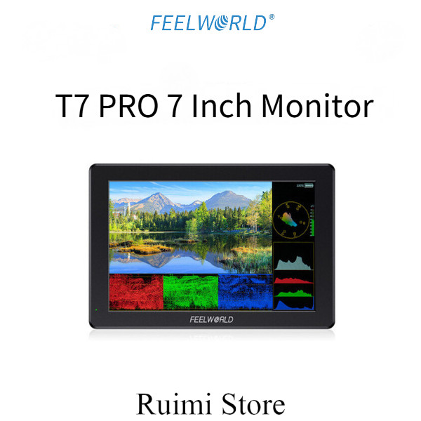 FEELWORLD T7 PRO 7 นิ้ว 2000NIT กล้อง Field Video Monitor อลูมิเนียมที่อยู่อาศัย 4K HDMI