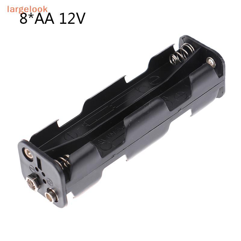 [largelook] Long Strip Type 8 X AA Battery Case Holder 12V Back To Back Battery Storage Box