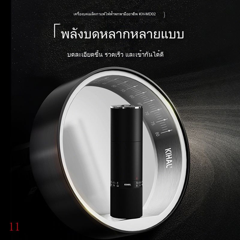 KIHAL/Good MD02/Kaleidoscope เครื่องบดไฟฟ้าอิตาเลี่ยน Hand Brew เครื่องบดกาแฟแกนเหล็กแบบพกพา