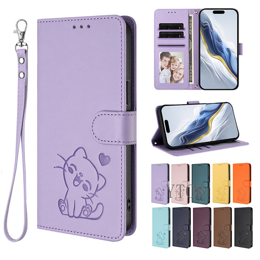 แมวน่ารักเคสโทรศัพท์สําหรับ ZTE Blade A35 A55 กรณี ZTE ใบมีด A35e กรณี Z2466 สายรัดข้อมือกระเป๋าสตาง