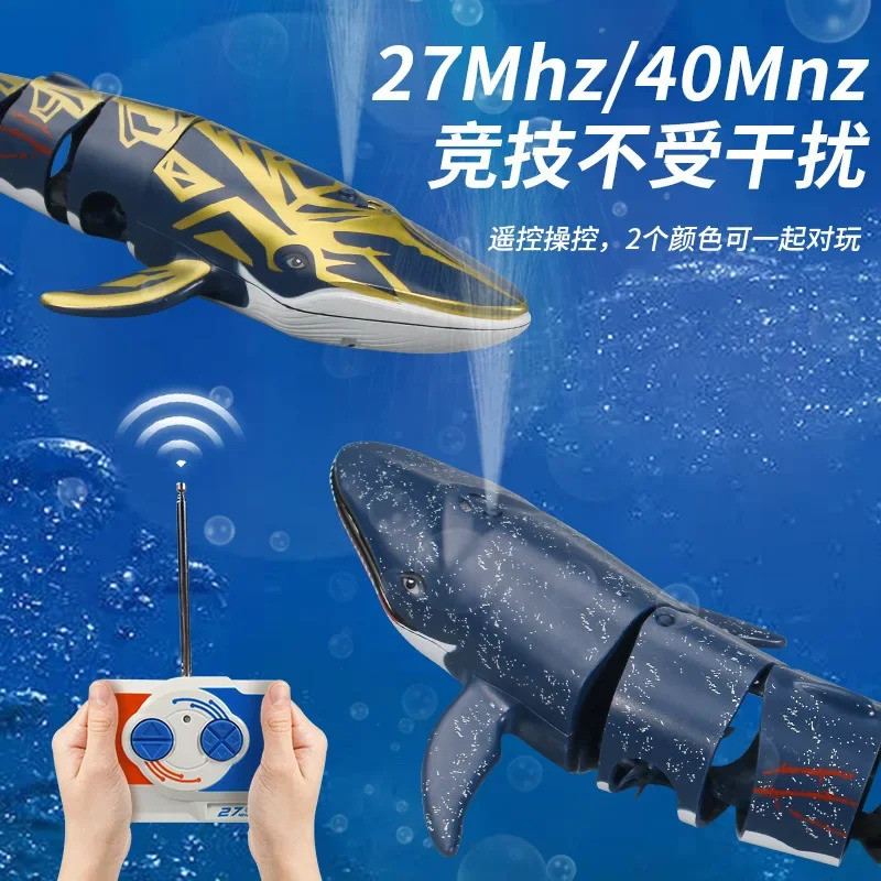 2.4g Mini Rc Water Whale Sharks 3328 ความเร็วสูงอิเล็กทรอนิกส์ชาร์จ Racing รุ่นของเล่นน้ํารีโมทคอนโท