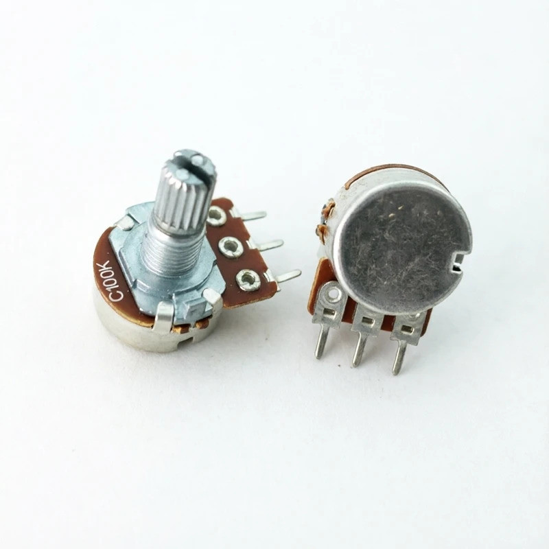 2PCS WH148 16 ประเภท Mono Carbon Film Potentiometer C5K C10K C20K C25K C100K C50K ดอกไม้เพลา 15 มม.3