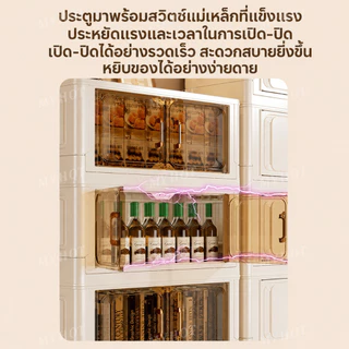 𝑴𝒀𝑯𝑶𝑻 ตู้พลาสติก มีล้อ ตู้เก็บของ 40-80cm กล่องเก็บของพับได้ PP ตู้เสื้อผ้า ประหยัดพื้นที่
