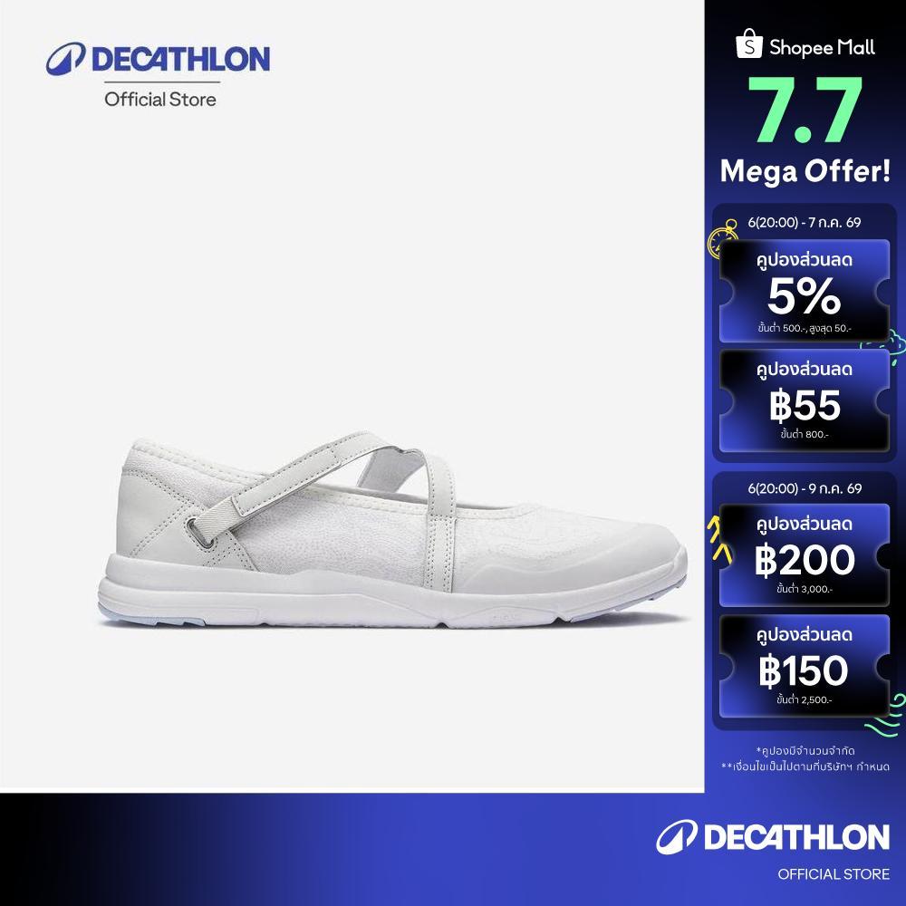 Decathlon Women'S Urban Walking Ballerina Pumps รองเท้าส้นเตี้ยทรงบัลเลต์ผู้หญิง รุ่น Pw 160 Br'Easy - Grey