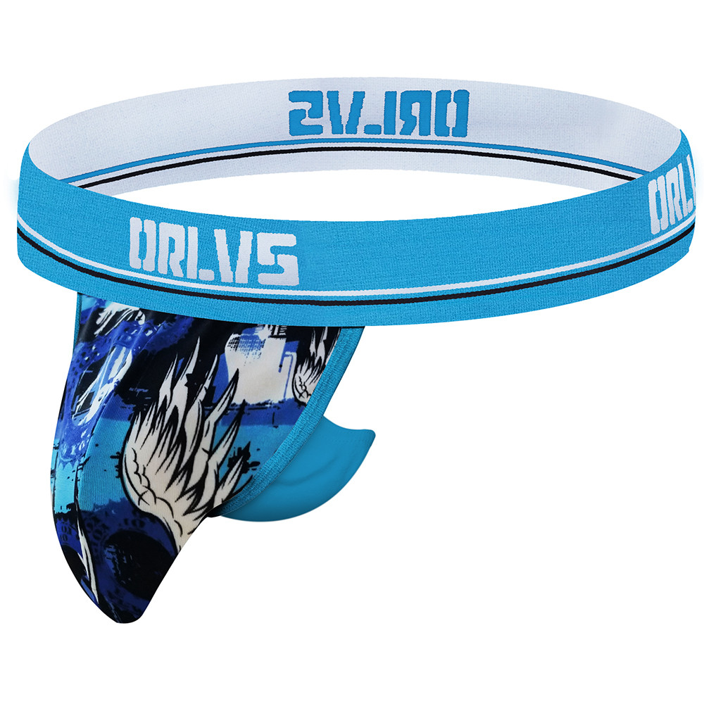 ORLVS ชุดชั้นในชายผู้ชายกางเกงในเซ็กซี่ Jockstrap Pouch Cuecas
