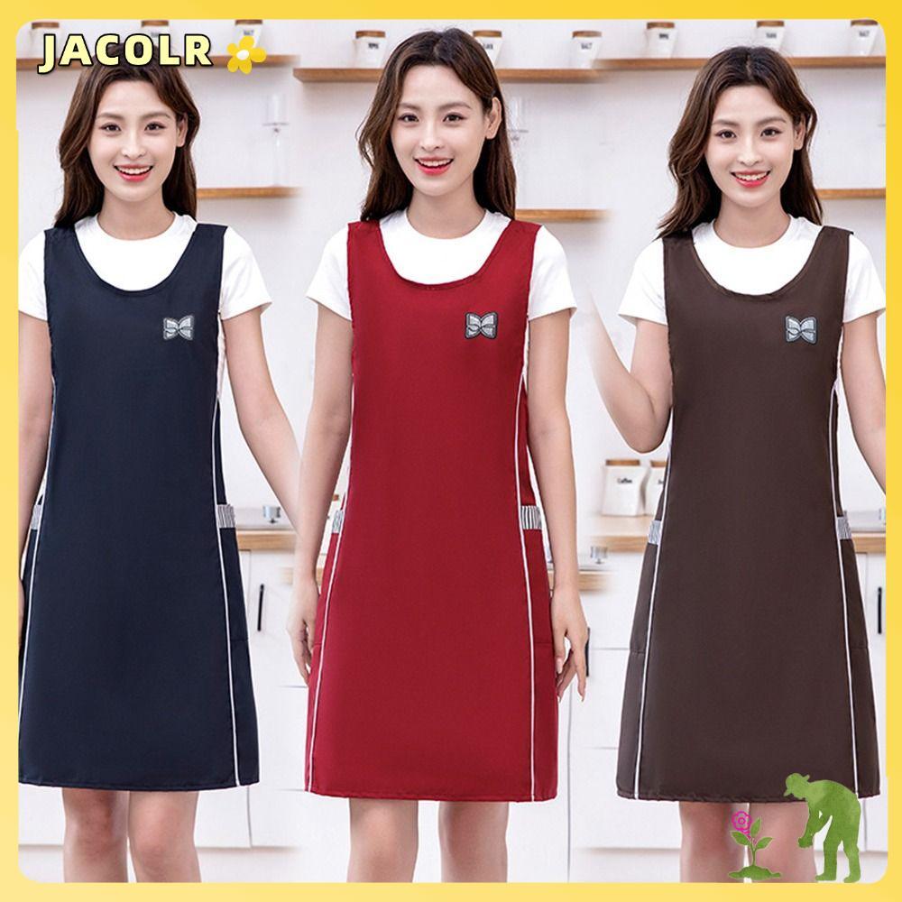 ผ้ากันเปื้อนเสื้อกั๊กครัว แจ็คเลอร์,กันน้ํามันสีทึบเอว-หยิก สายคล้องไหล่ผ้ากันเปื้อน,ที่เรียบง่ายน้ําระบายอากาศทําอาหารเบเกอรี่ชุดสํา
