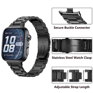 【สาย+เคส】สายสแตนเลสพร้อมเคส TPU เหมาะสําหรับ Huawei Watch Fit 5 5 Pro สายรัดข้อมือ