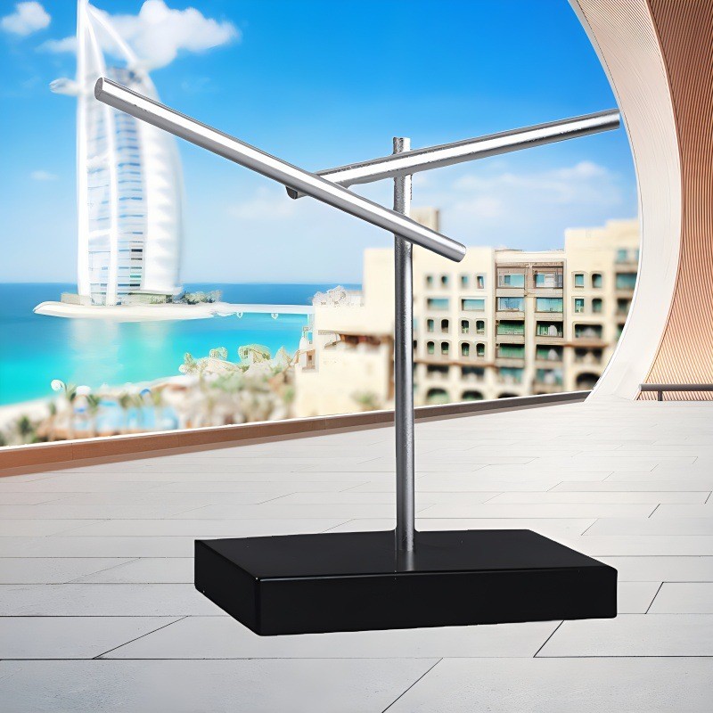 สองก้าน Chaos Pendulum Perpetual Motion Desk เครื่องประดับ, Minimalist Aluminium Rod Kinetic Balance ของเล่น,