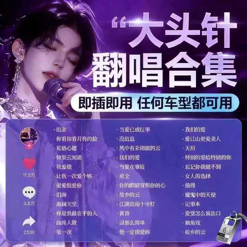 Big Head ai Oversing Songs U Disk Old Songs Car U Disk Music MP3 ดิสก์ U คุณภาพสูงพร้อม dj