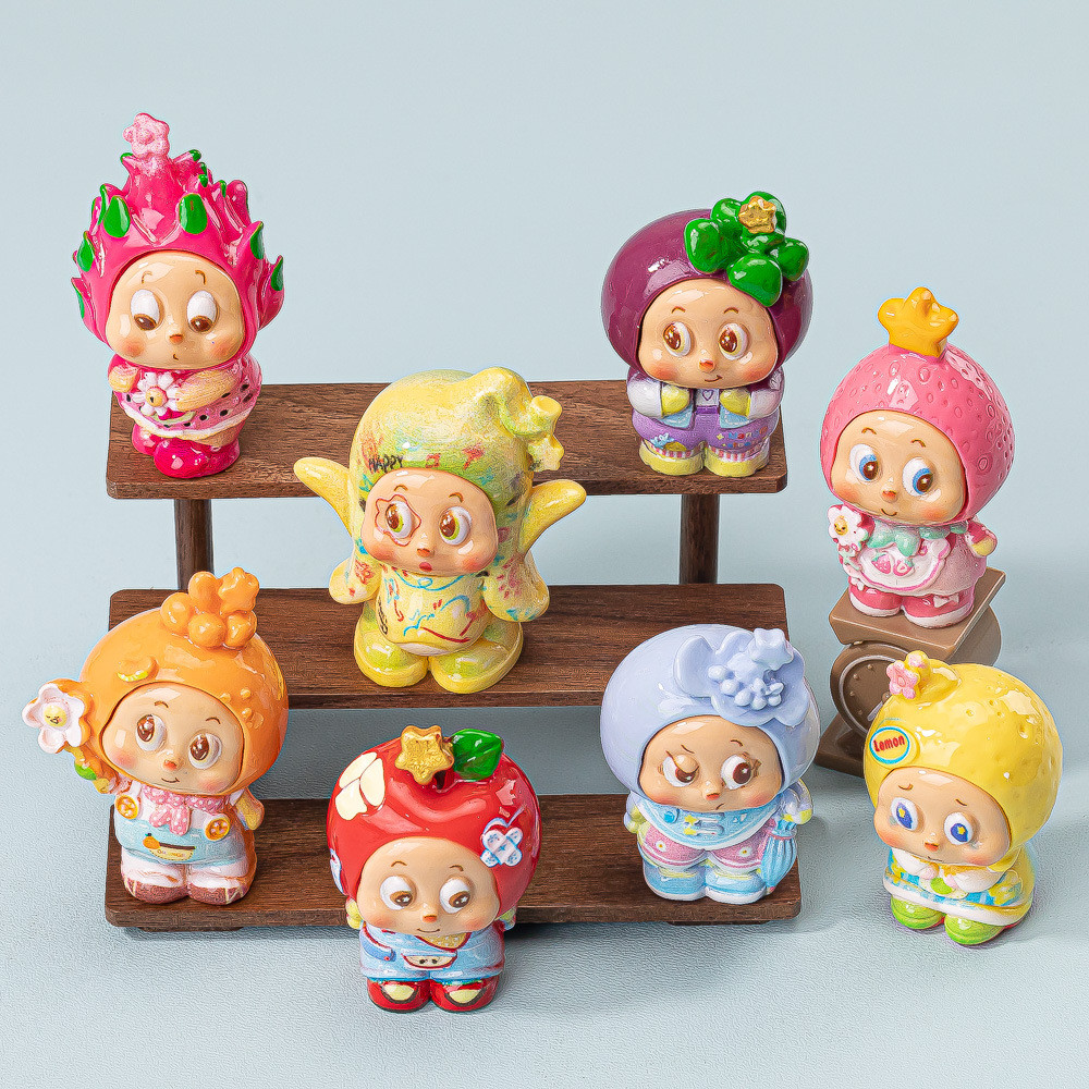 8PCS Star Baby Fruits 3D เรซิ่น Charms สําหรับ DIY (11-471)