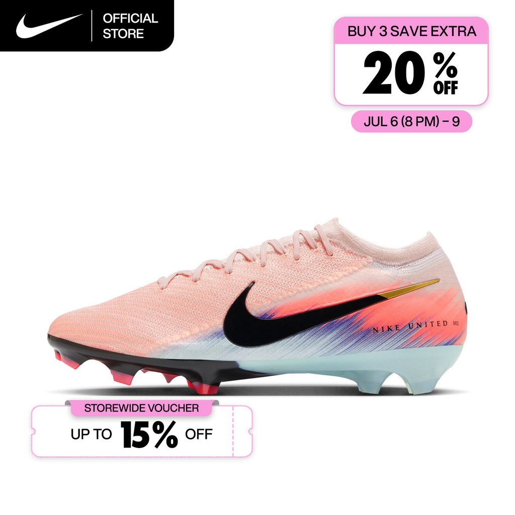 Nike Men's United Mercurial Vapor 16 Elite Firm-Ground Low Top Soccer Cleats - Silt Red [IB2473-600]