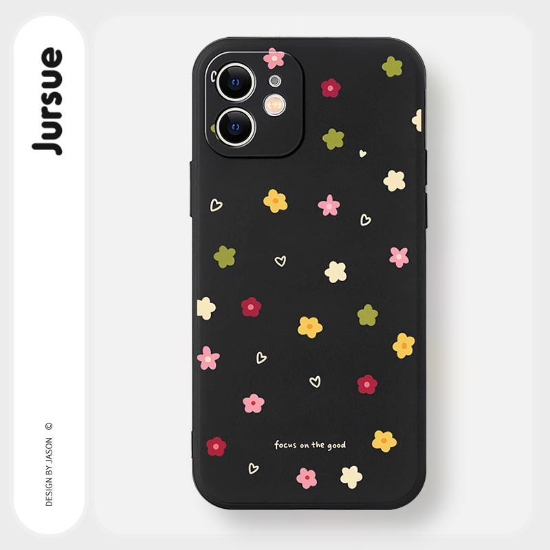 JURSUE เคสไอโฟน เคสนุ่มกันกระแทก ลายดอกไม้ เคสโทรศัพท์ for iPhone 17 Air 16 15 14 13 12 11 Pro Max SE 2020 X XR XS 8 7 Plus พลัส MZ506829