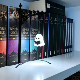 โทบี ชั้นวางหนังสือไฟโคมไฟ,สีขาววินเทจชั้นวางหนังสือผีแสง,แสงโดยรอบอบอุ่นสีขาวชั้นวางหนังสือโคมไฟตกแต่งสําหรับบ้าน