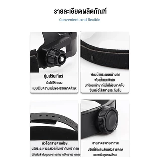หน้ากากตัดหญ้า พร้อมสายสะพายเป้คู่ หนาพิเศษ นุ่มสบาย พร้อมตะขอ สแตนเลส ทนทานไม่เป็นสนิม