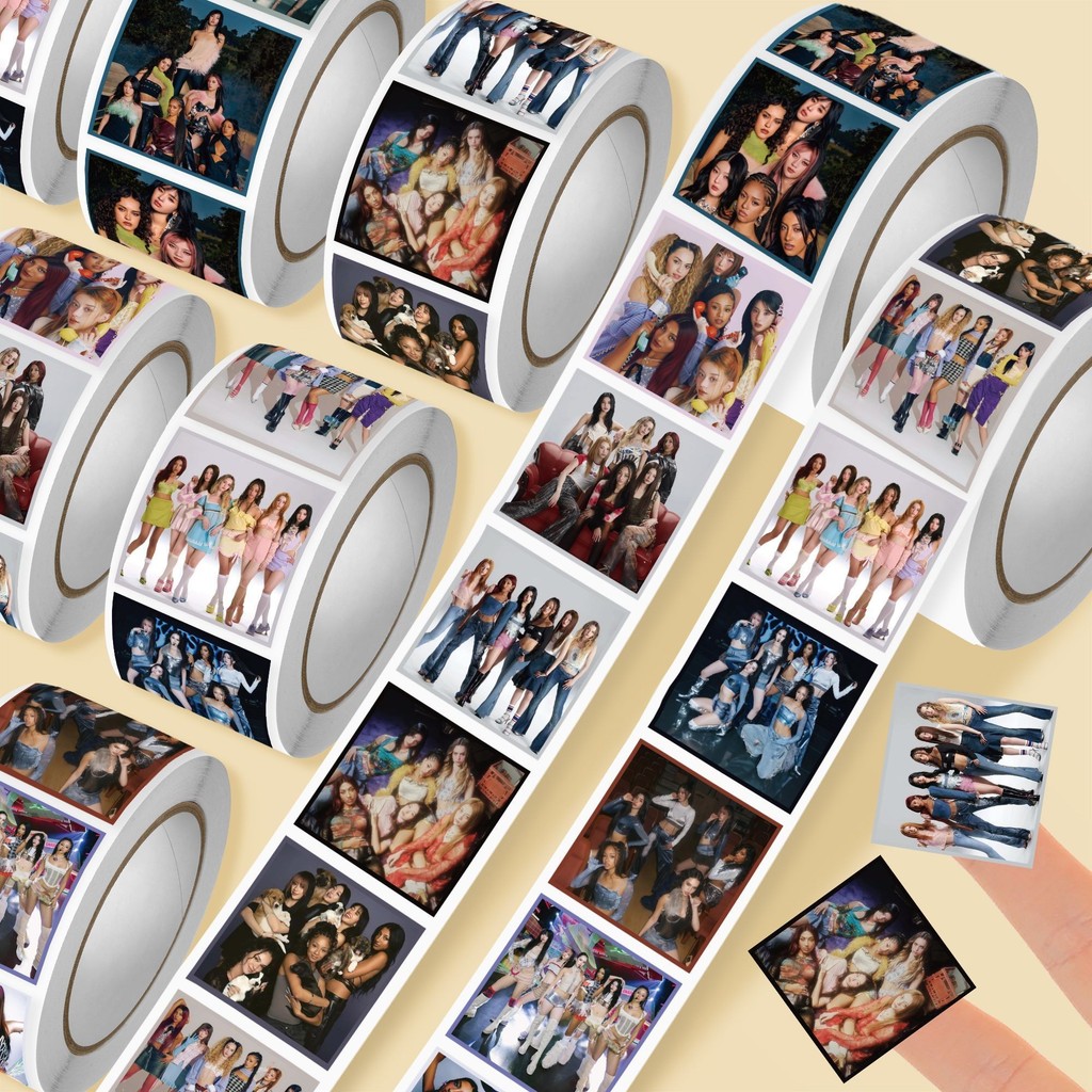 HYBE International Girl Group KATSEYE Roll Stickers Celebrity Material Support Decorative Handbook