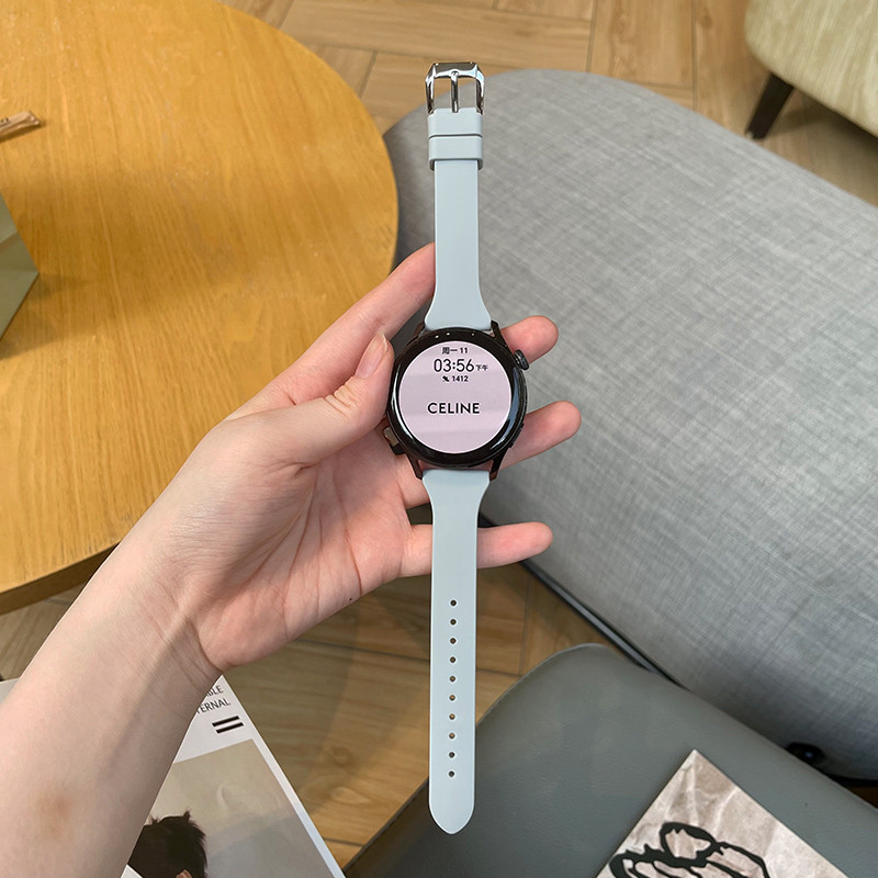 Samsung Galaxy Watch7/FE/6/5 pro สมาร์ทวอท์ช 4 คลาสสิกกีฬาสายรัดซิลิโคนเกียร์ S3 สายคล้องคอ active2 