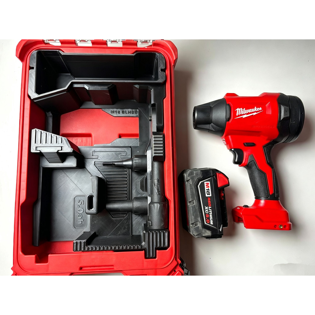 【กล่องซับในพิมพ์ 3D】เข้ากันได้กับกล่องเครื่องมือ Milwaukee 8435 จัดเก็บเครื่องเป่าลม M18 BLHSB แบตเตอรี่และอุปกรณ์เสริม
