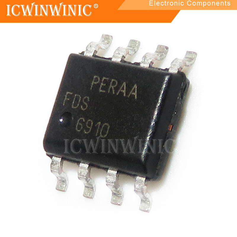 5 ชิ้น FDS6910 6910 SOP-8 ส่วนประกอบอิเล็กทรอนิกส์