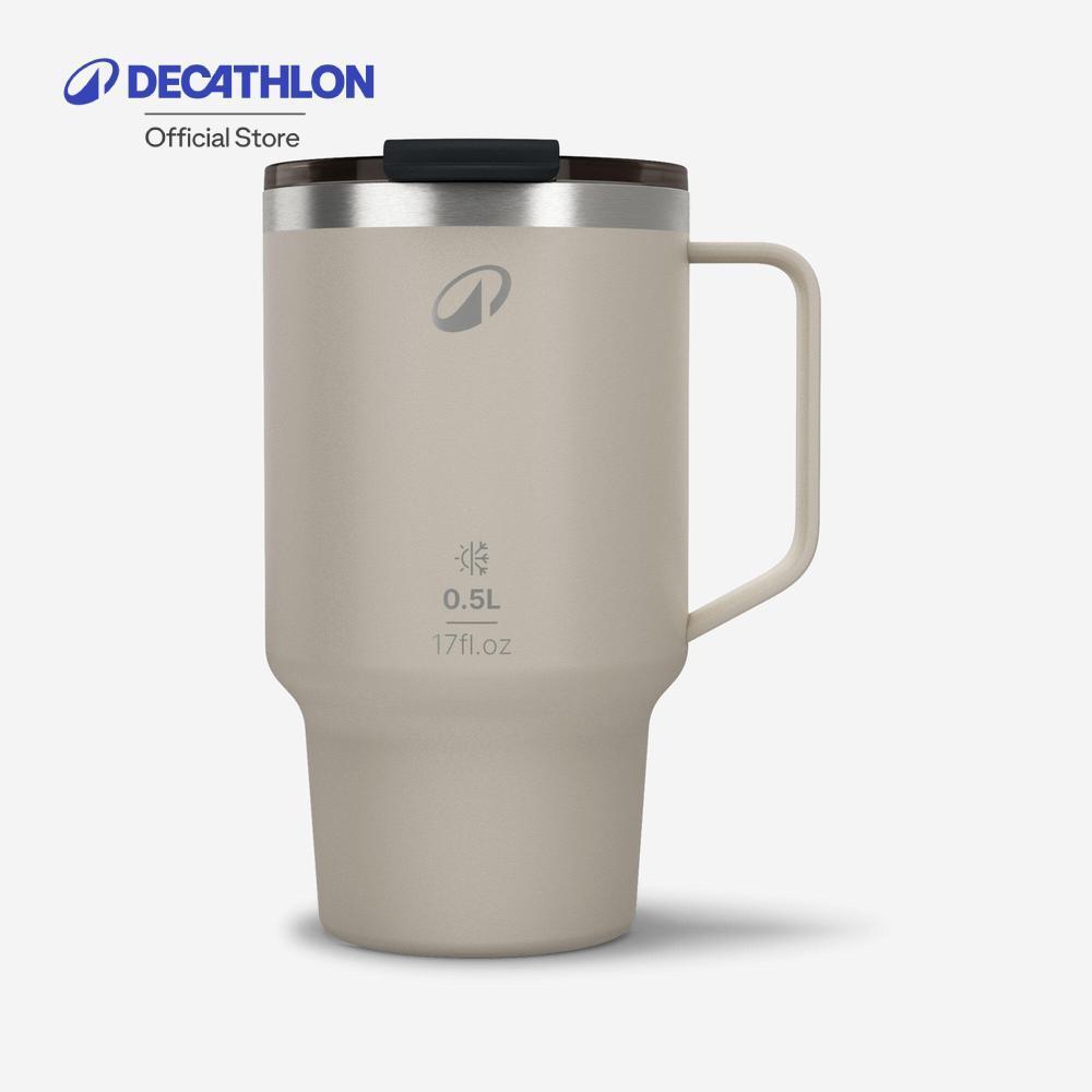 Decathlon Stainless Steel 0.5 L Mug แก้วเก็บอุณหภูมิสเตนเลสสตีล 0.5 ลิตร รุ่น 900 สำหรับตั้งแคมป์/เดินป่า