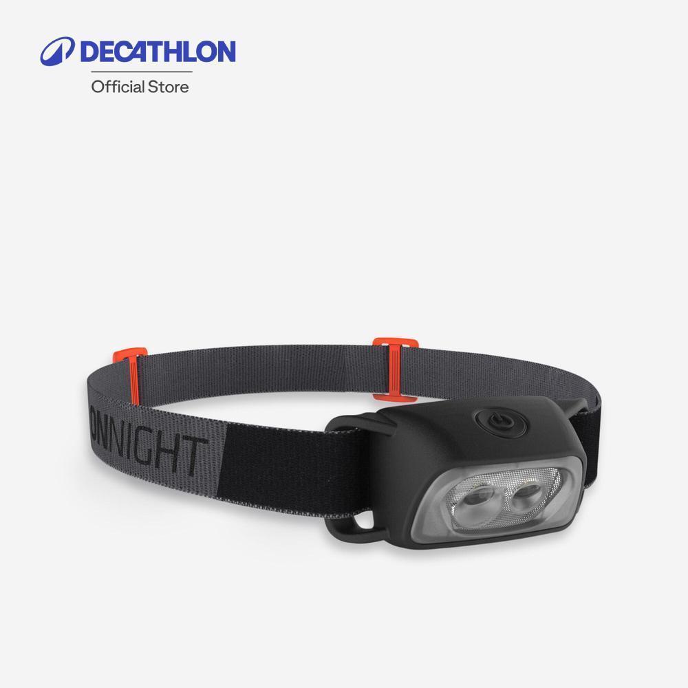 Decathlon 80 Lumen Battery-Operated Head Lamp ไฟฉายคาดศีรษะใช้พลังงานจากแบตเตอรี่ รุ่น Onnight 100 - Black