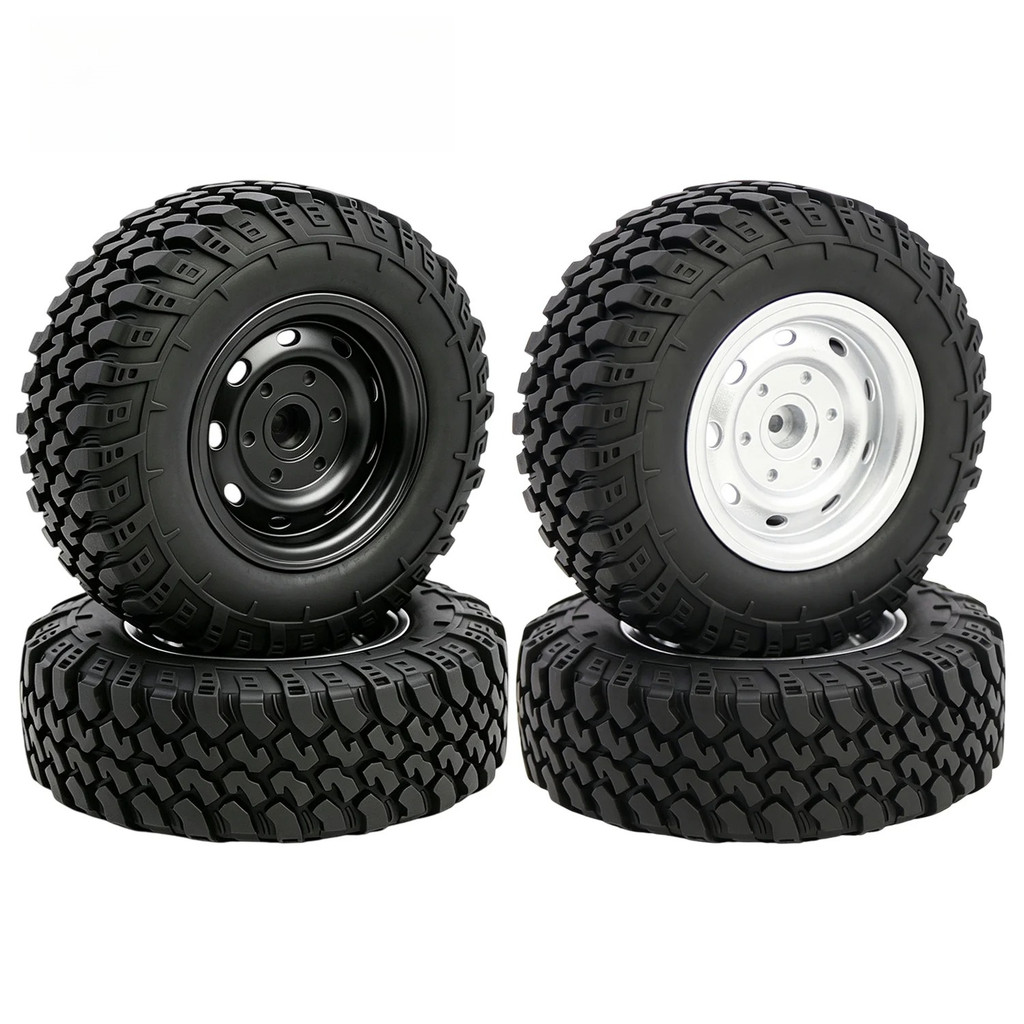 โลหะ Beadlock ล้อขอบ Hub และยาง 74*28 มม.สําหรับรถ RC MN99S MN98 MN99 MN82 MN78 MN168 WPL C24 C74 C5