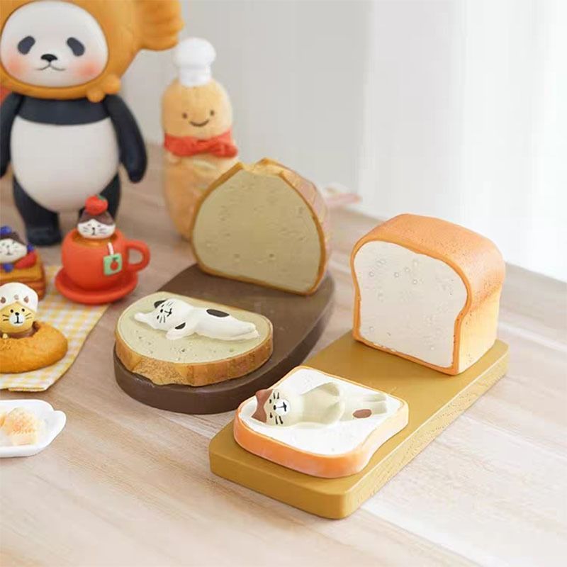 ZAKKA ญี่ปุ่น Cat Toast กระเป๋าพัฟ Cat Lazy Phone Holder แท็บเล็ต IPAD Holder สาวน่ารักหัวใจ