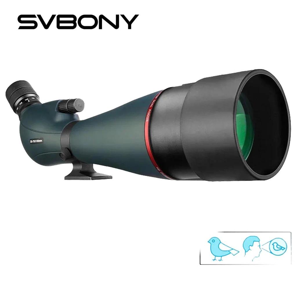 TL  กล้องโทรทรรศน์ SV406/SV406P ED Spotting ขอบเขต 20-60x8 0/25-75X100/16-48X65 Dual Focus IPX7 กันน