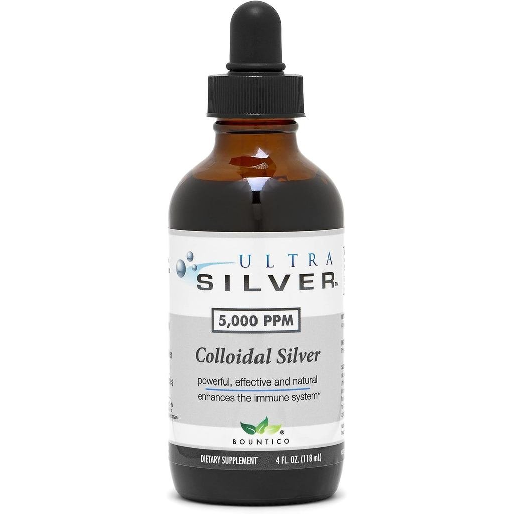 เงินอัลตร้าซิลเวอร์® เงินคอลลอยด์ | 5,000 PPM, 4 ออนซ์ (118mL) | อาหารเสริมแร่ธาตุ | เงินคอลลอยด์ทรู