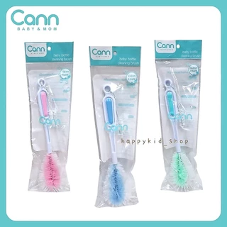 **แปรงหัวมะเฟือง** CANN baby&mom แปรงล้างขวดนม ด้ามตรงไนล่อนหนา พร้อมที่ล้างจุกนม