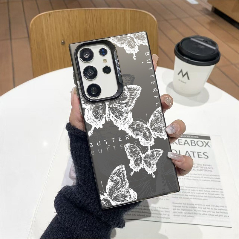เคสโทรศัพท์อินเทรนด์ Re-Shadow ผีเสื้อเหมาะสําหรับ Samsung A05S/A135G/S22ULTRA/A555G/S24FE/S25ULTRA/