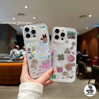 โปร่งใส จัดส่งจากประเทศไทย สไตล์ญี่ปุ่นน่ารักนุ่ม for iPhone เคสไอโฟน 11 12 13 14 15 16 17 PRO MAX X XS MAX XR 7/8PLUS