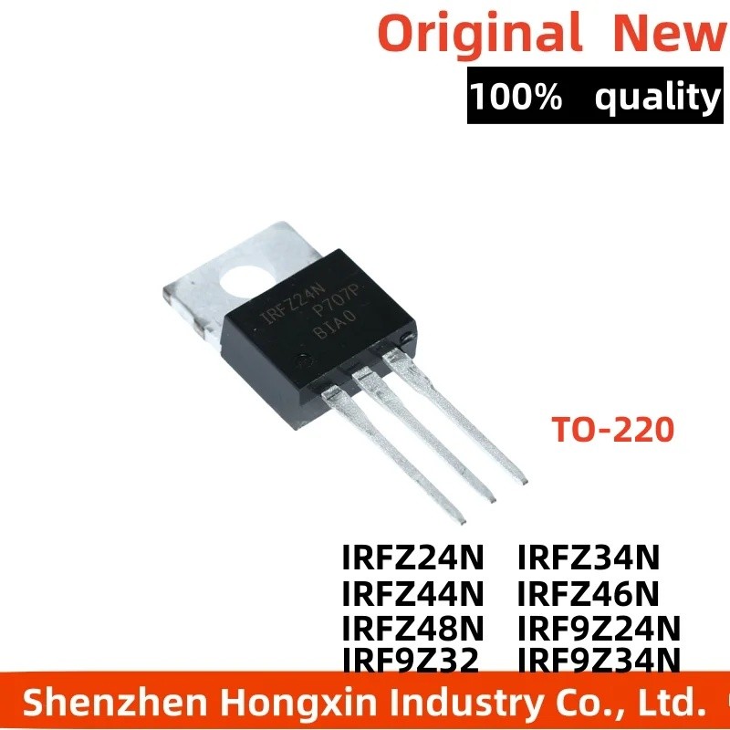 5PCS IRFZ44N IRFZ24N IRFZ34N IRF9Z34N IRFZ48N IRFZ46N IRF9Z24N TO-220 MOS field-effect ทรานซิสเตอร์ข