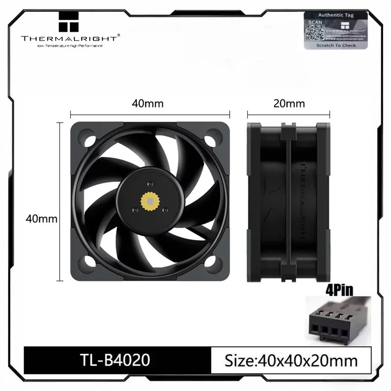 FZ Thermalright TL-B4020 40mm Case Fan MINI PC Fan Performance Fan ทนทาน Dual Ball Bearing