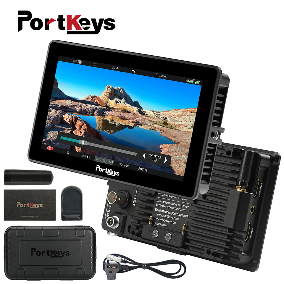 Portkeys 5.5 นิ้ว BM5IV WR กล้อง 2200Nit ความสว่างสูงหน้าจอ 4K 60P กว้างสี Gamut กล้องควบคุมสําหรับ 