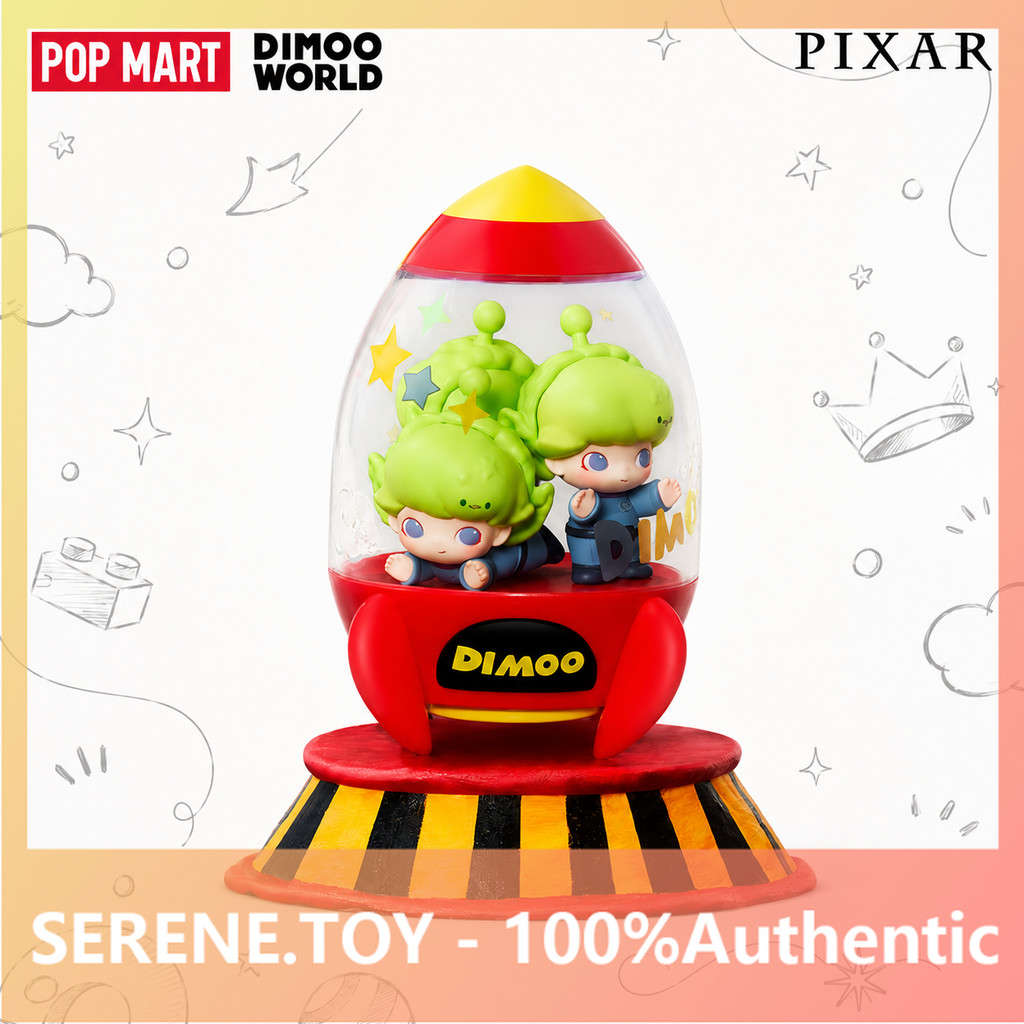 [secret] POPMART DIMOO WORLD x PIXAR Joint Series รูปกล่องปริศนาของเล่นตกแต่งของขวัญ