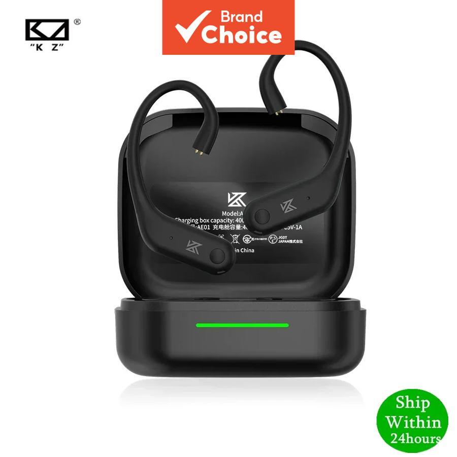 KZ AE01 หูฟังไร้สายอัพเกรดสายหูฟังบลูทูธเข้ากันได้กับ 5.4 HiFi ชุดหูฟังหูตะขอ C หูฟัง PIN Connector 