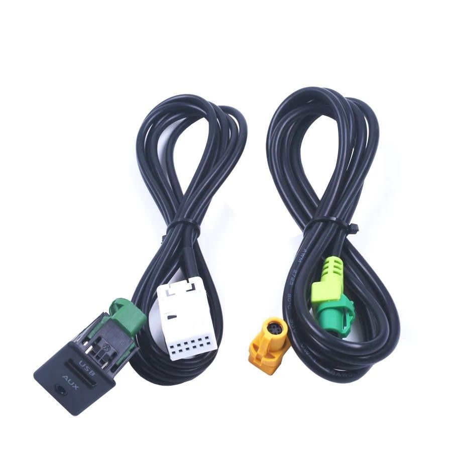 สําหรับ VW GOLF MK6 JETTA MK5 Sagitar Bora RCD510 RNS510 RNS315 RCD500 RNS300 RCD300 AUX USB สวิทช์