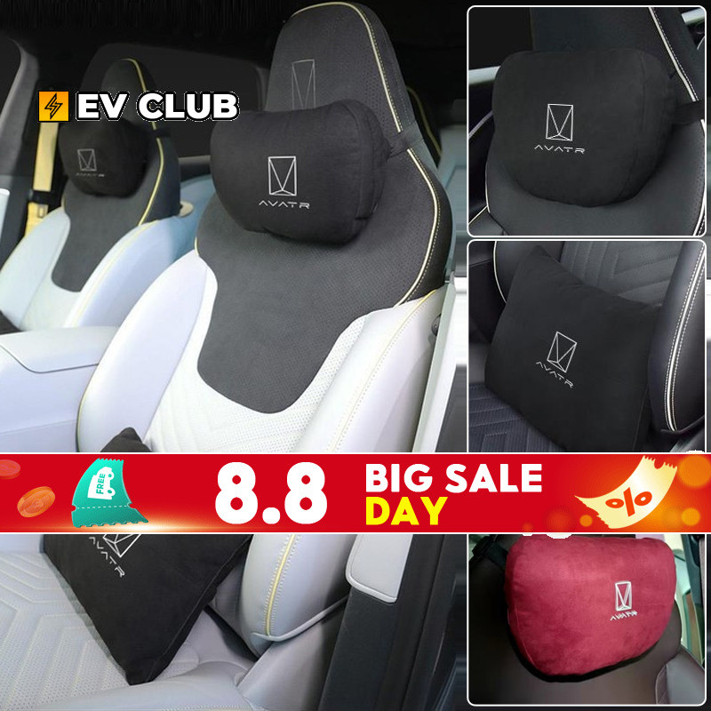 2026 changan avatr 07 ev รถอุปกรณ์เสริมรถพิเศษพิเศษ Headrest หมอนเอวสนับสนุนคอหมอนที่นั่งภายในการปรับเปลี่ยนอุปกรณ์ Suede Fluff