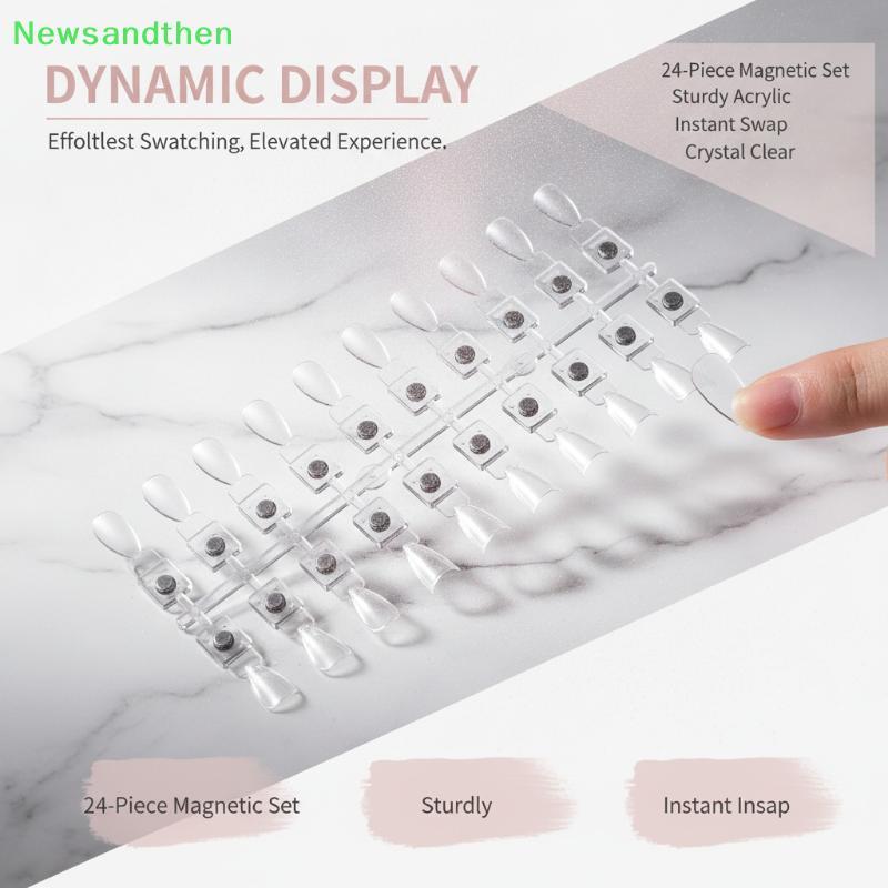Newsandthhen 120 ชิ้นนํามาใช้ใหม่ล้างแม่เหล็กยาทาเล็บสี Swatch Chart ที่ถอดออกได้เล็บปลอมเคล็ดลับการ