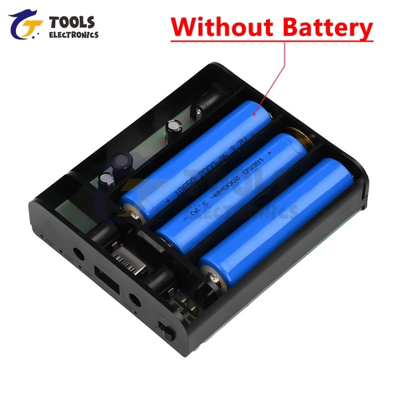 DIY 18650 แบตเตอรี่ UPS Power Bank กล่อง 5V9V12V UPS 3*18650 แบตเตอรี่ลิเธียมบัดกรีฟรีชุดสําหรับรถยน