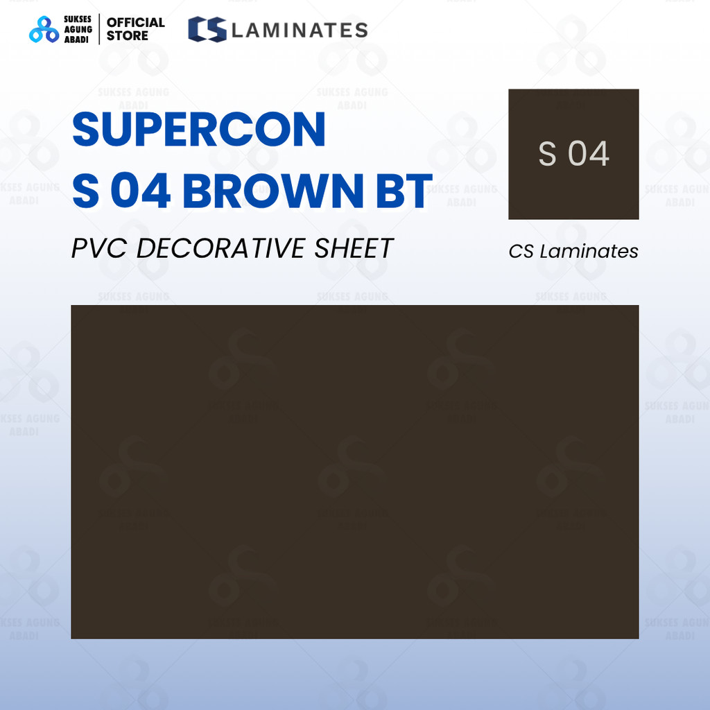 SUPERCON S 04 สีน้ําตาล BT / แผ่น PVC เฟอร์นิเจอร์เคลือบสีน้ําตาล Textured S-04 Warm Brown