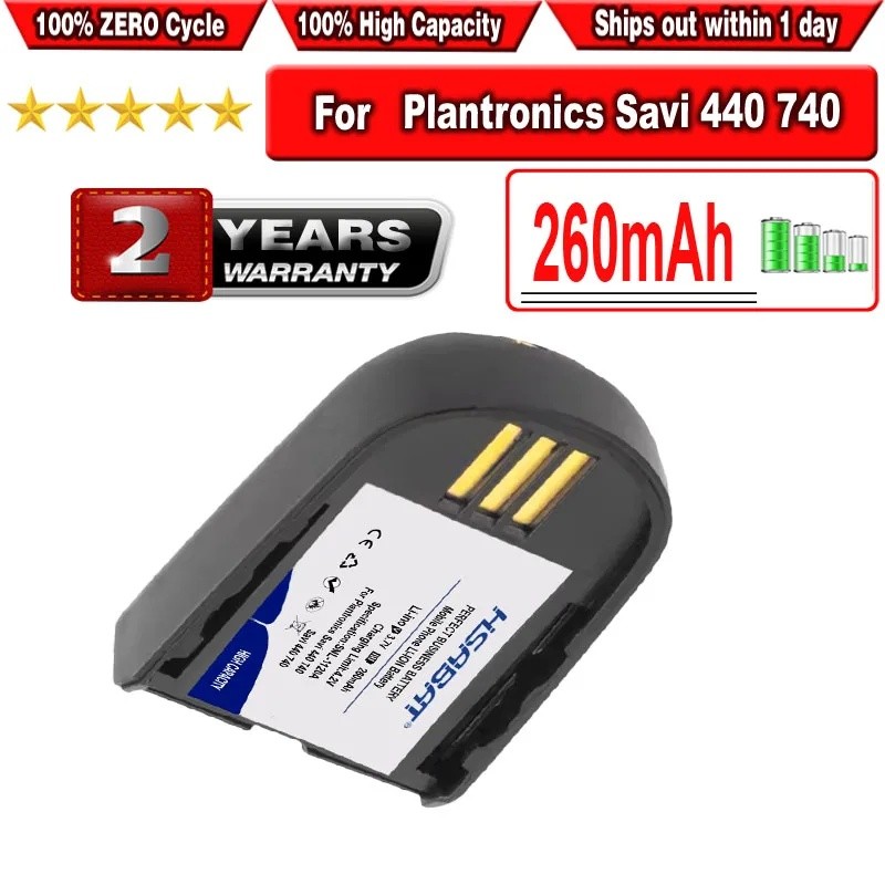 HSABAT 260mAh 84598-01 แบตเตอรี่สําหรับ Plantronics Savi 440 740 W440-M W740 W740-M W745 WH500 สําหร